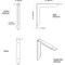 Ekena Millwork Stockport Steel Bracket, Hammered White 2"W x 14"D x 14"H BKTM02X14X14STHWH - alternate 6